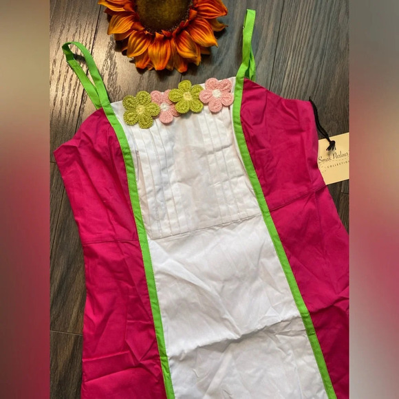 🦋B2G1🦋UNIQUE VINTAGE SMAK PARLOUR Retro Watermelon Crochet Daisy Dress NWT - Picture 7 of 11